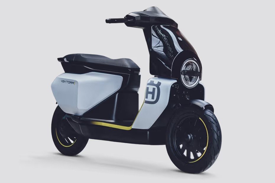 Husqvarna Vektorr Concept electric scooters battery, motor and charging chassis and suspension $