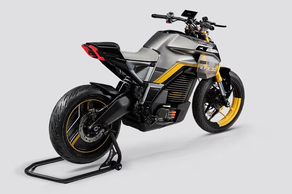 TVS eFX three o super bikes, sports bikes battery, motor and charging chassis and suspension $