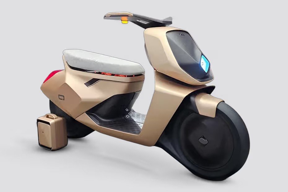 TVS Vision iQUBE Concept electric scooters battery, motor and charging chassis and suspension $